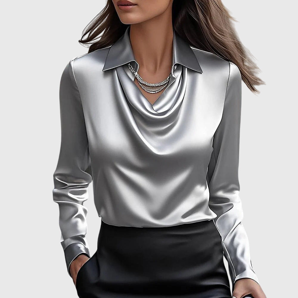 Brooklyn – Elegant Blouse in Shiny Satin