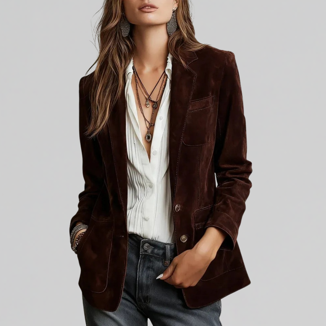 Brenda | Women'S Soft-Touch Faux Suede Blazer