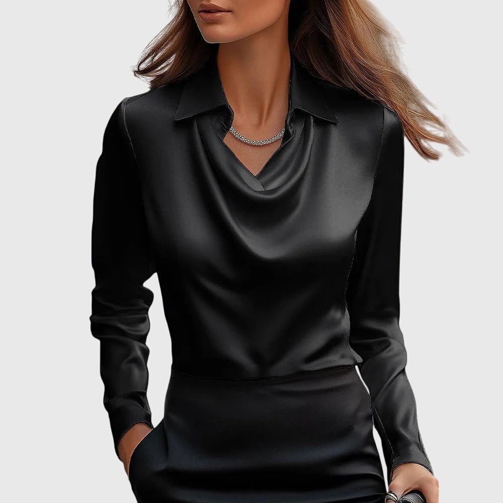 Brooklyn – Elegant Blouse in Shiny Satin