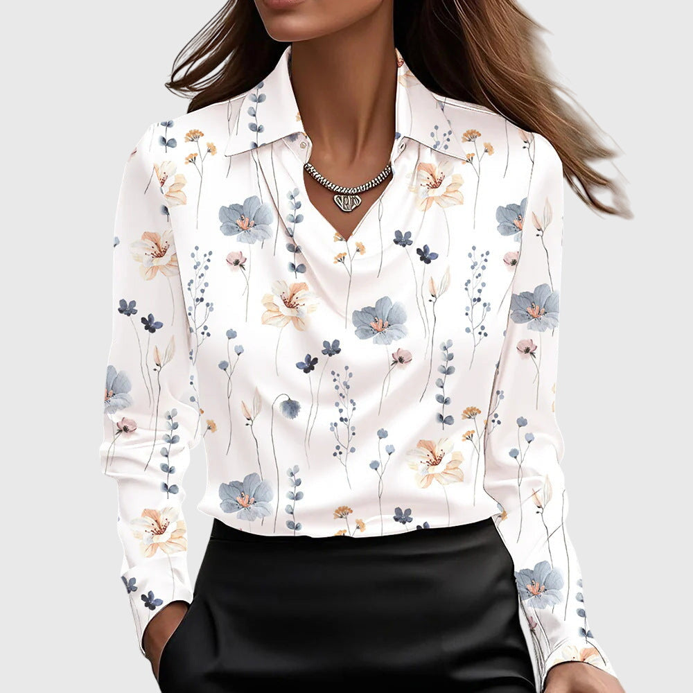 Brooklyn – Elegant Blouse in Shiny Satin