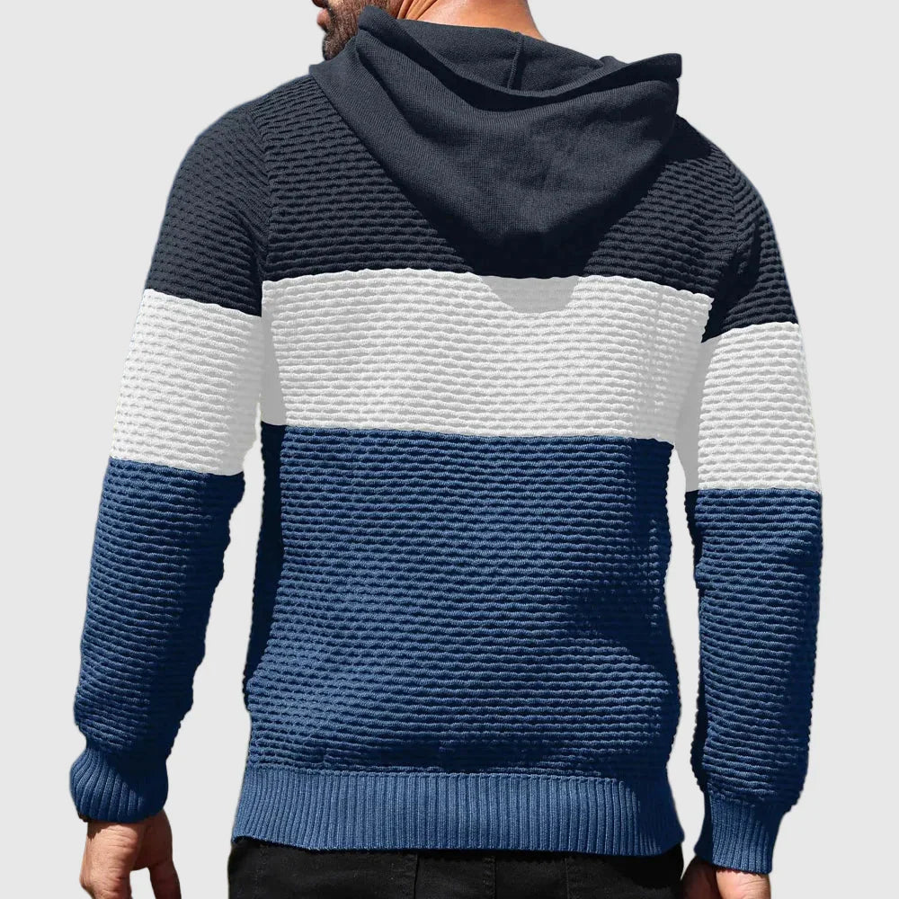Alessandro Veneti Triple Tone Knit Pullover