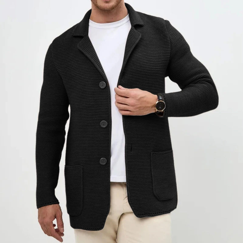 Harry - Cozy Button-Front Knitted Men's Cardigan