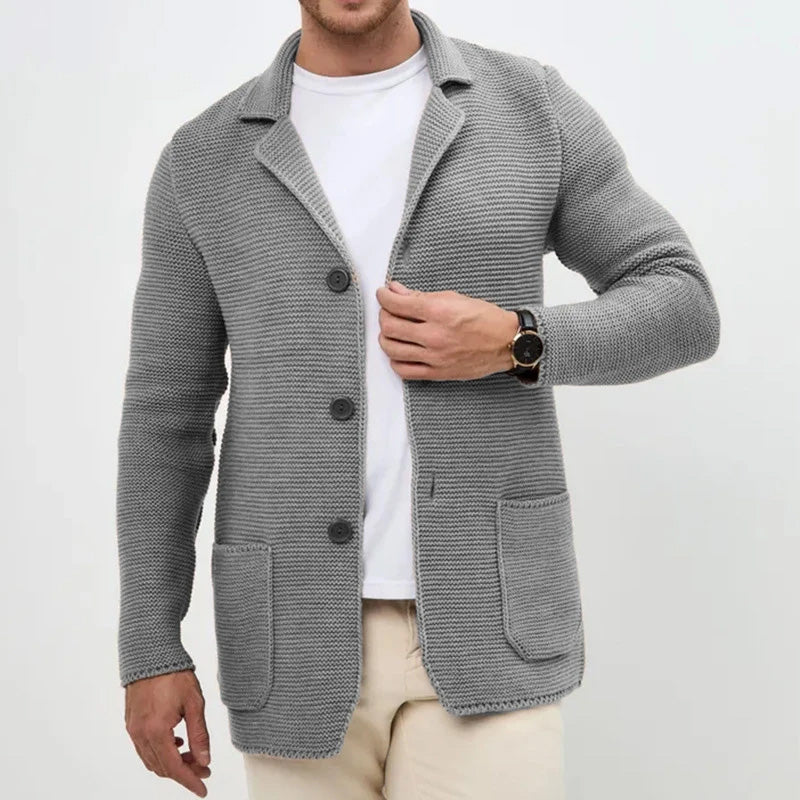 Harry - Cozy Button-Front Knitted Men's Cardigan