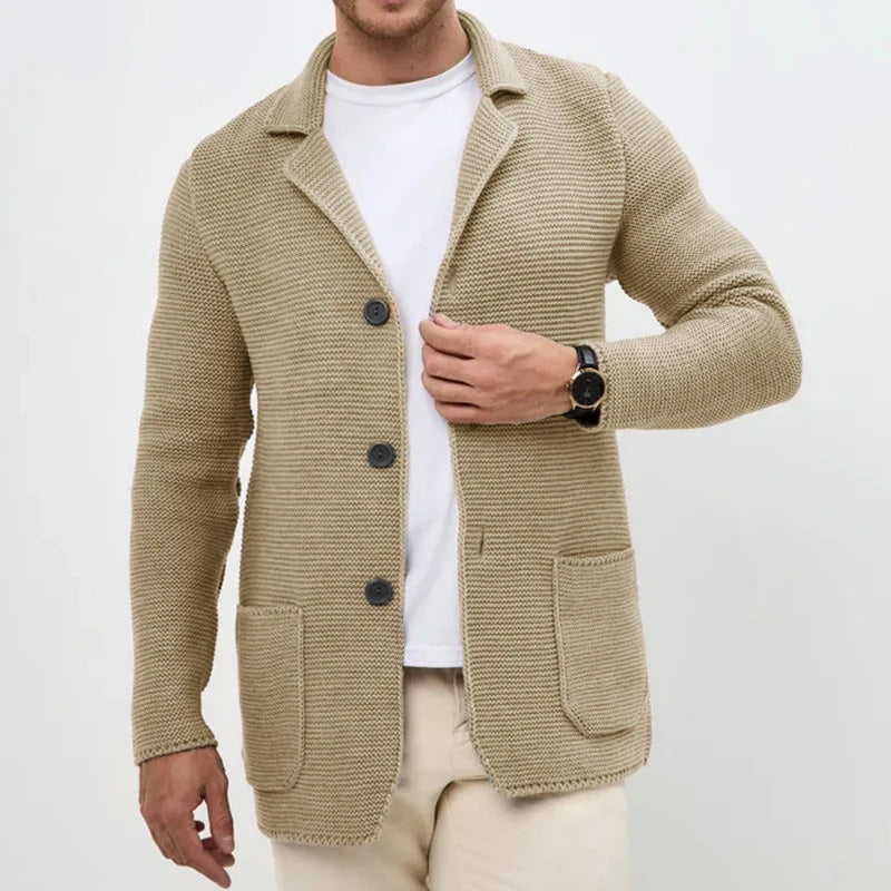 Harry - Cozy Button-Front Knitted Men's Cardigan