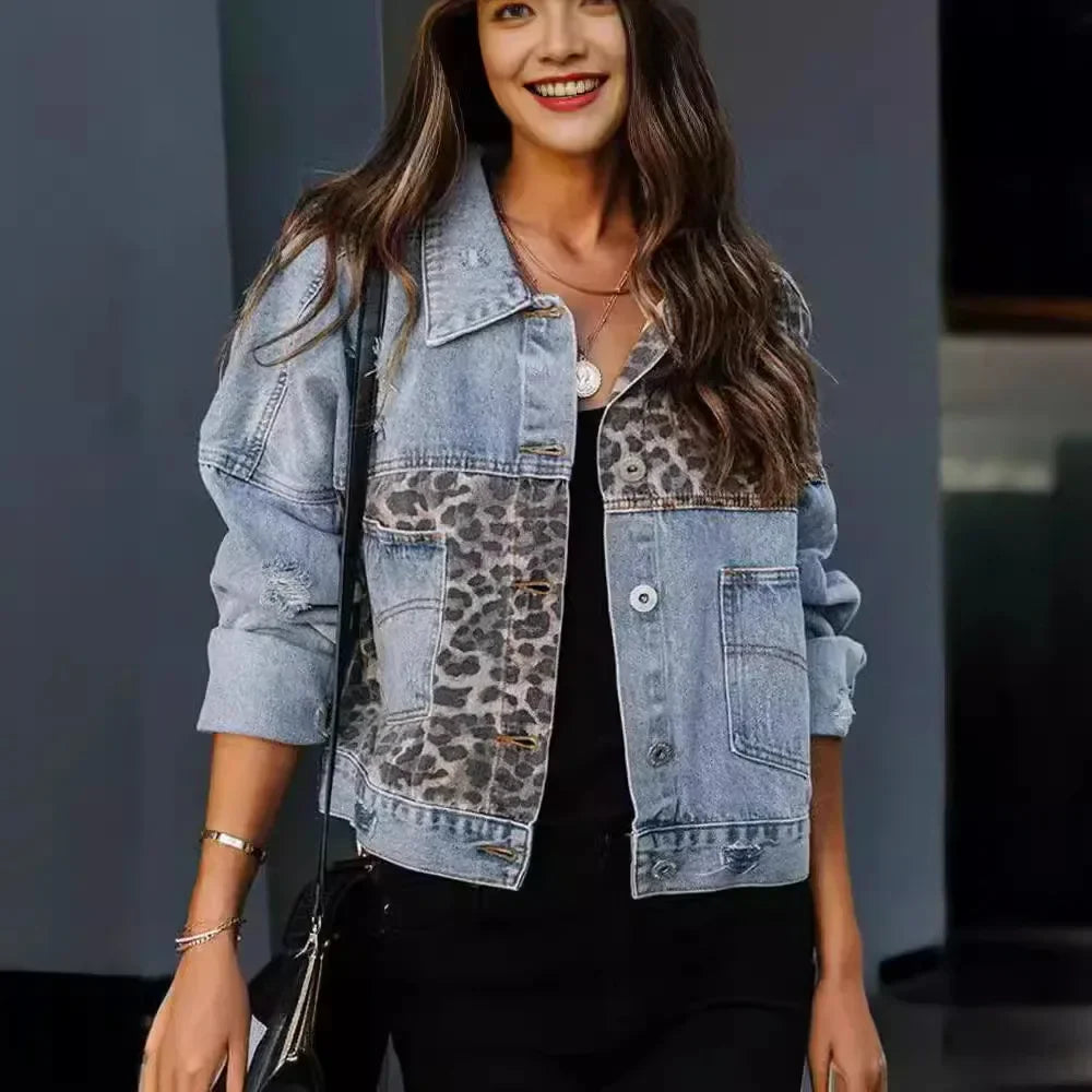 Nuvia | Denim Jacket With Statement Panel Design