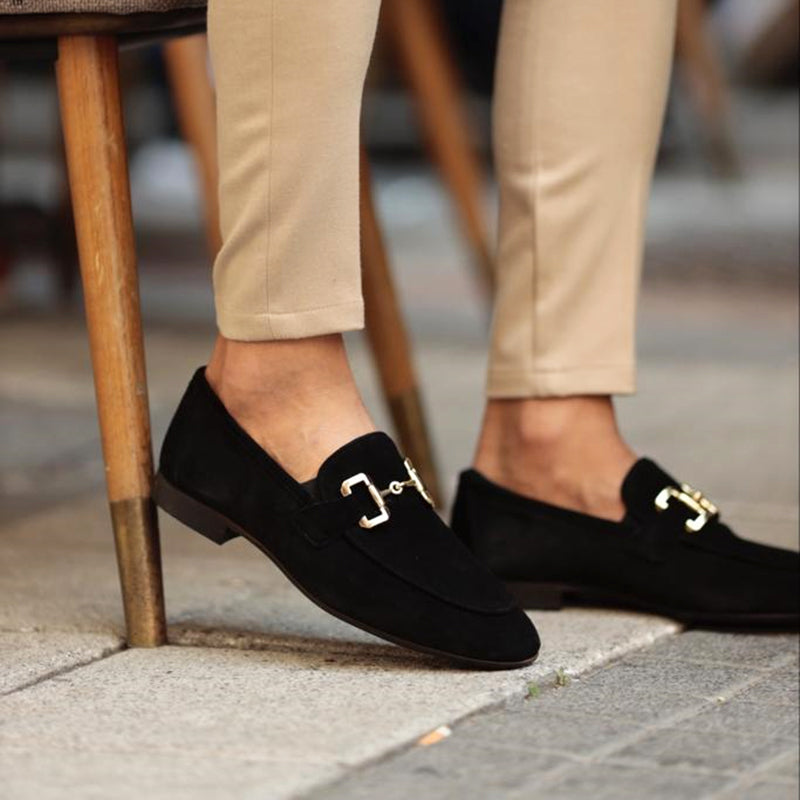 Makar | Men's Suede Loafers With A Stirrup Detail An Elegant Slip-on Design