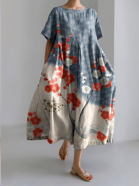 Beatrice - Floral Print Casual Long Dress