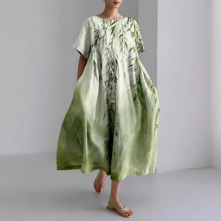 Beatrice - Floral Print Casual Long Dress