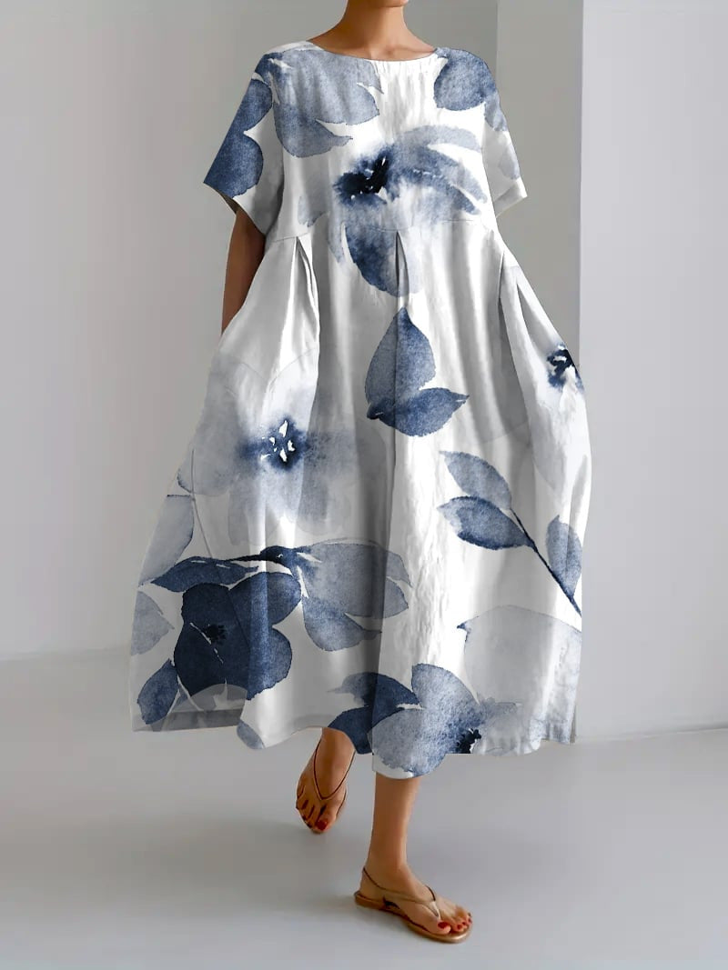 Beatrice - Floral Print Casual Long Dress