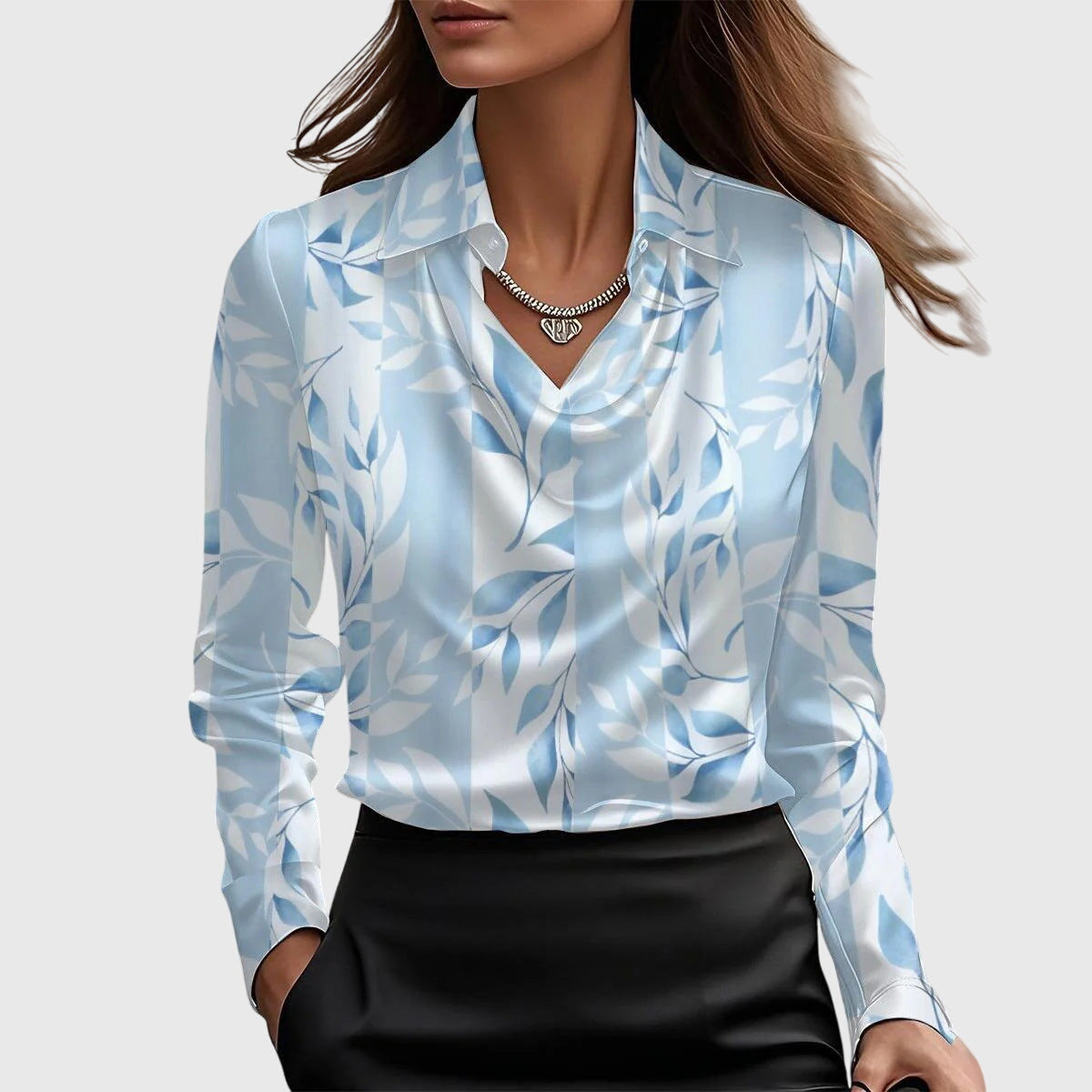 Brooklyn – Elegant Blouse in Shiny Satin