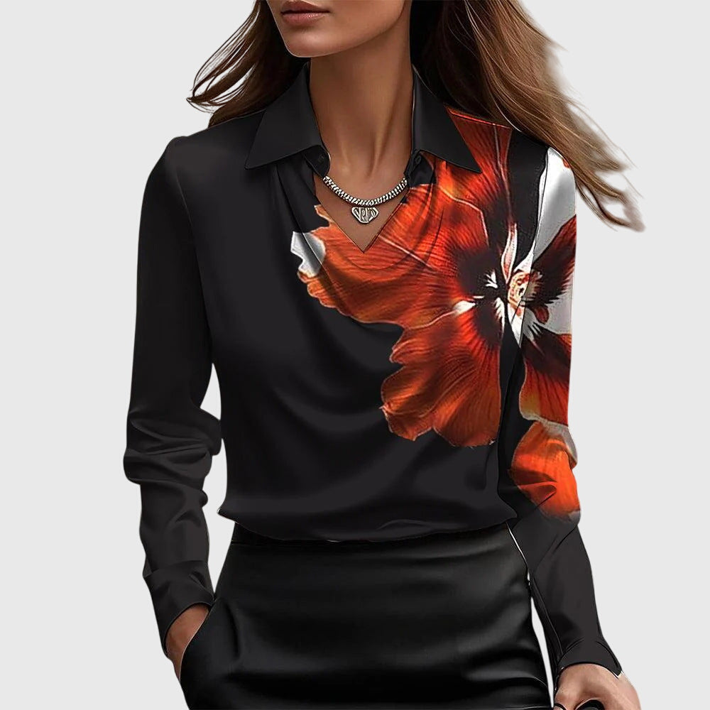Brooklyn – Elegant Blouse in Shiny Satin