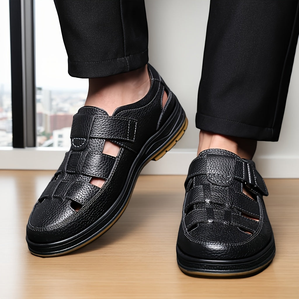 Friedrich | Men's Leather Summer Sandals, Breathable And Comfortable.