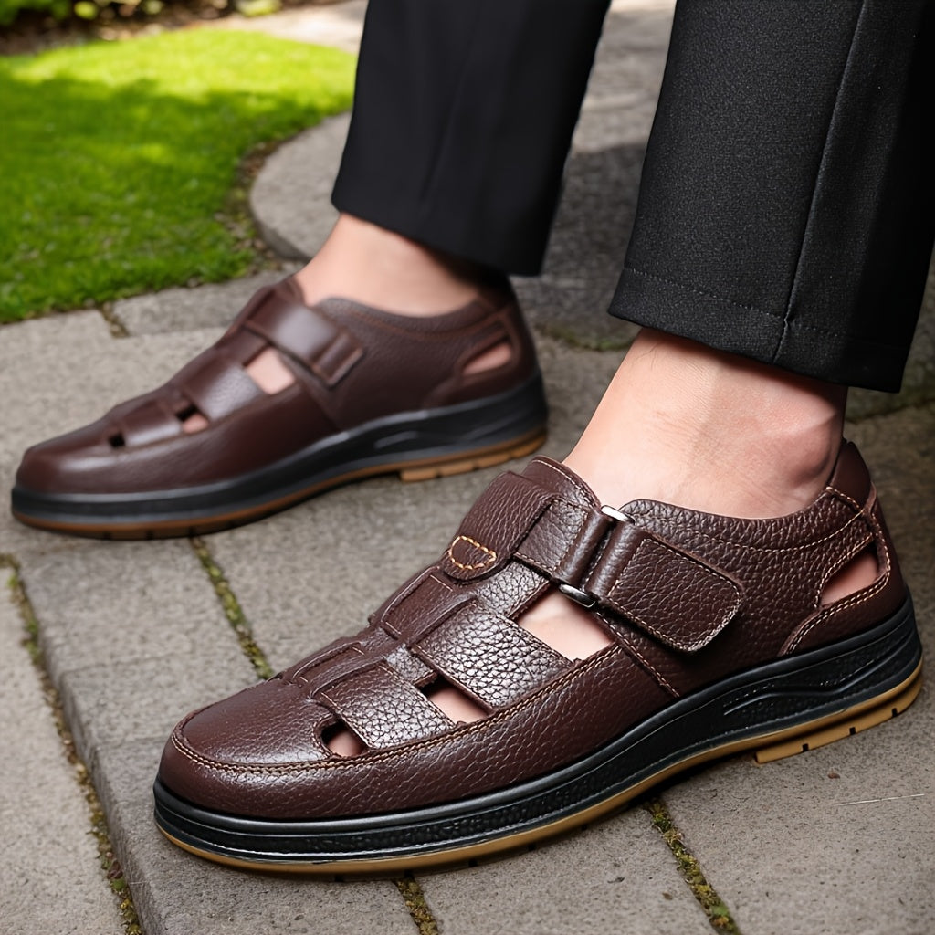 Friedrich | Men's Leather Summer Sandals, Breathable And Comfortable.