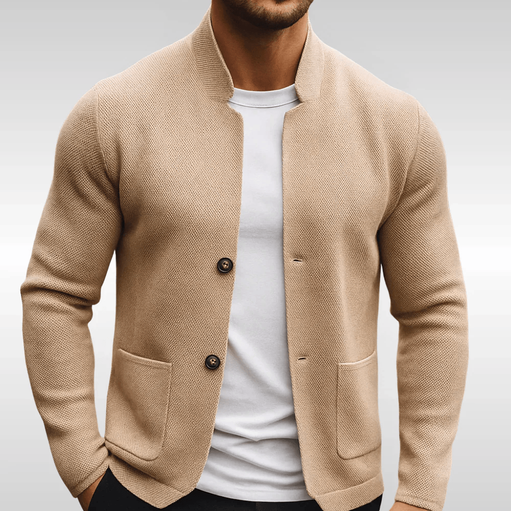 Armand | Textured Knit Jacket For Men