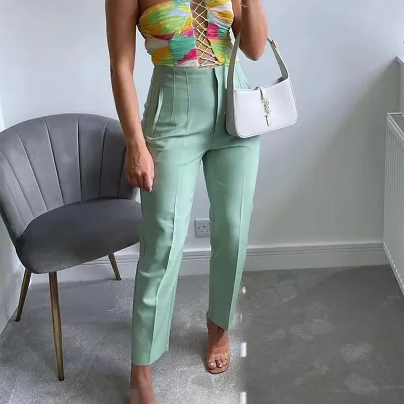 Claude | Women's High Waisted Trousers