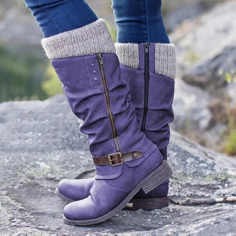 Tindra | Flat Heel Orthopedic Zipper Boots