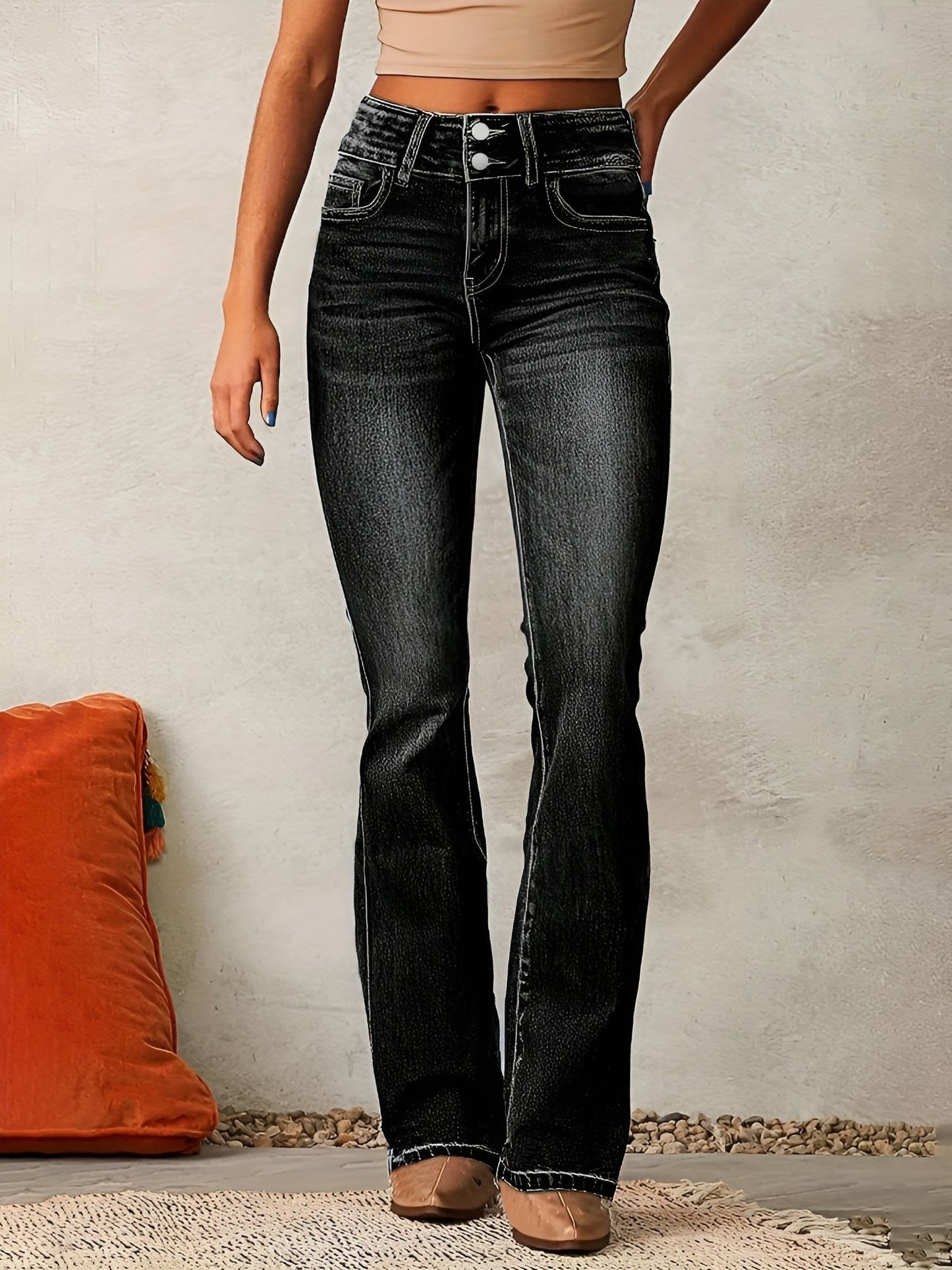 Terra High | Waisted Flared Jeans