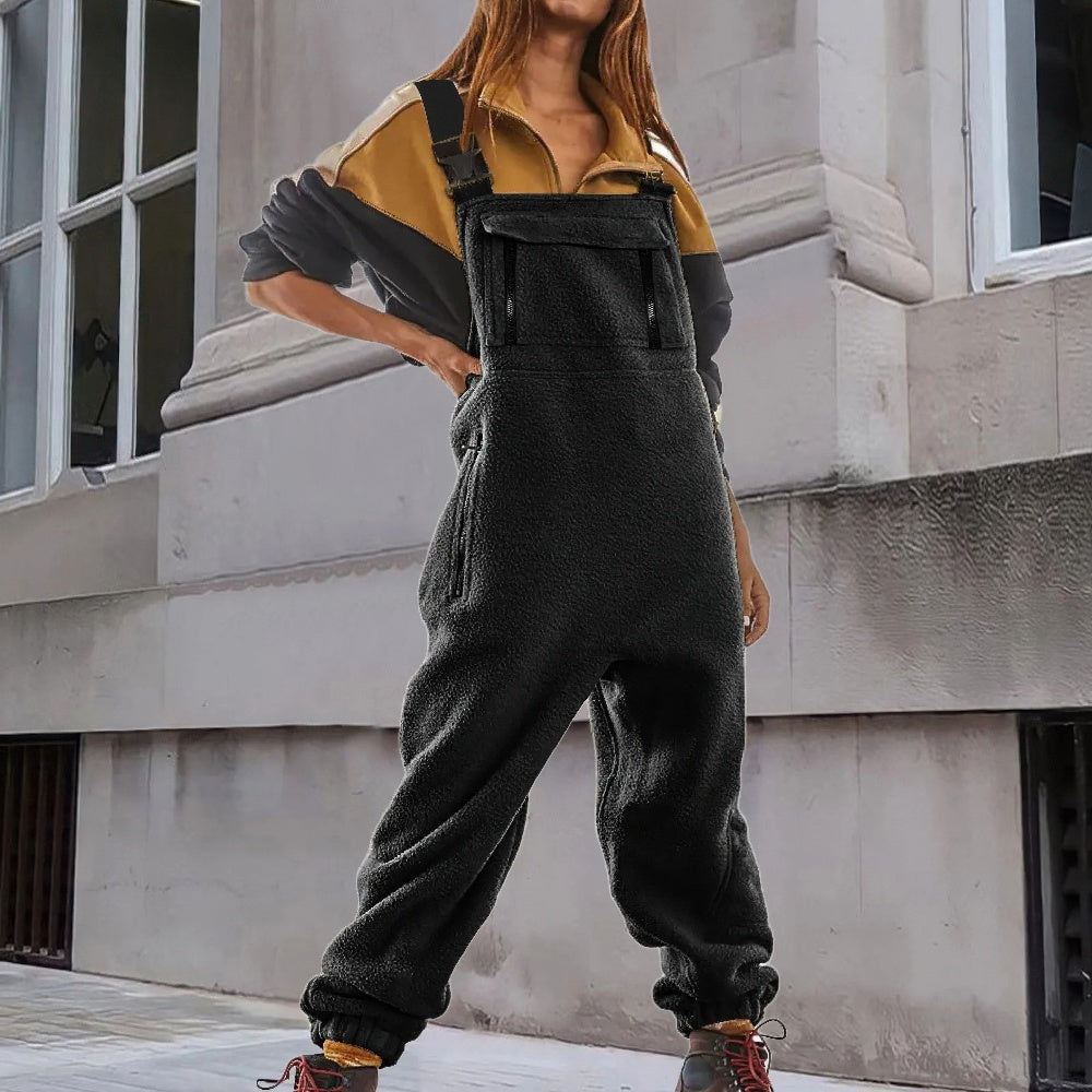 Marie - Adjustable Corduroy Fleece Jumpsuit