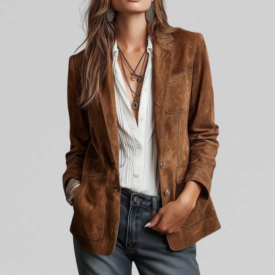 Brenda | Women'S Soft-Touch Faux Suede Blazer