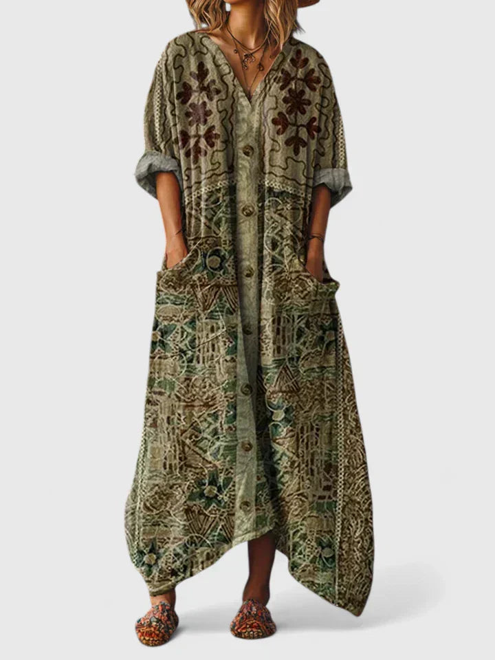 Thalysna | Embroidered Boho Dress