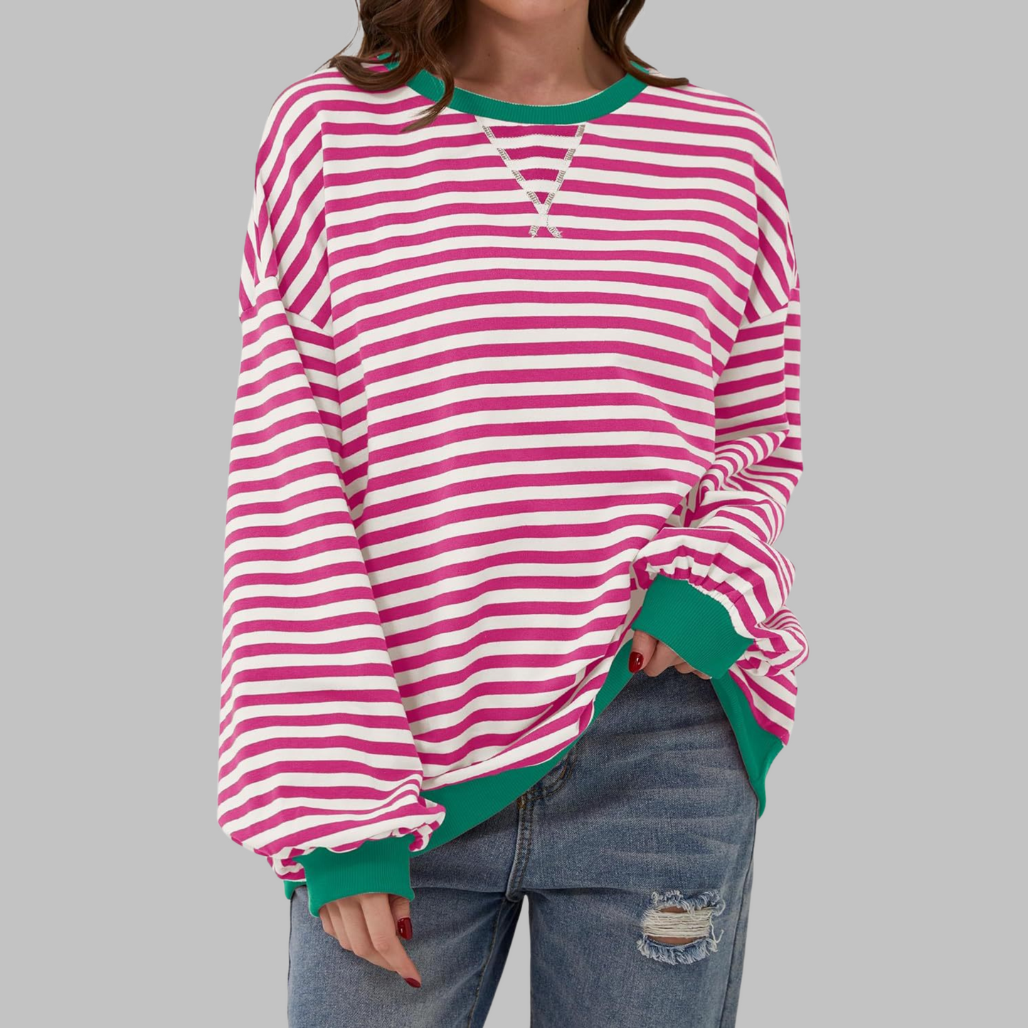Luka | Casual Long Sleeve Striped Sweatshirt
