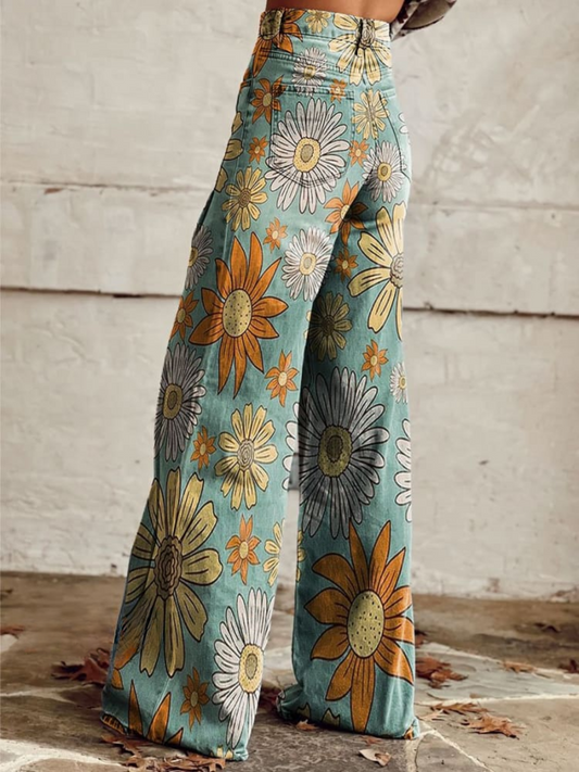 Floral | Vintage Flared Pants
