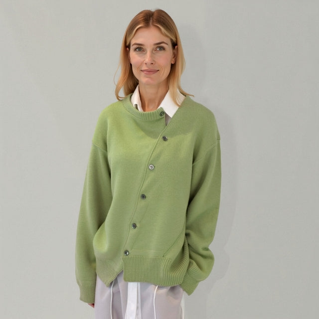 Fia | Comfortable Cashmere Vest with a Playful Button Placket