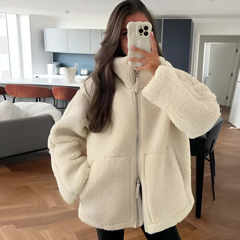 Sophie - Luxe Teddy Zip Jacket