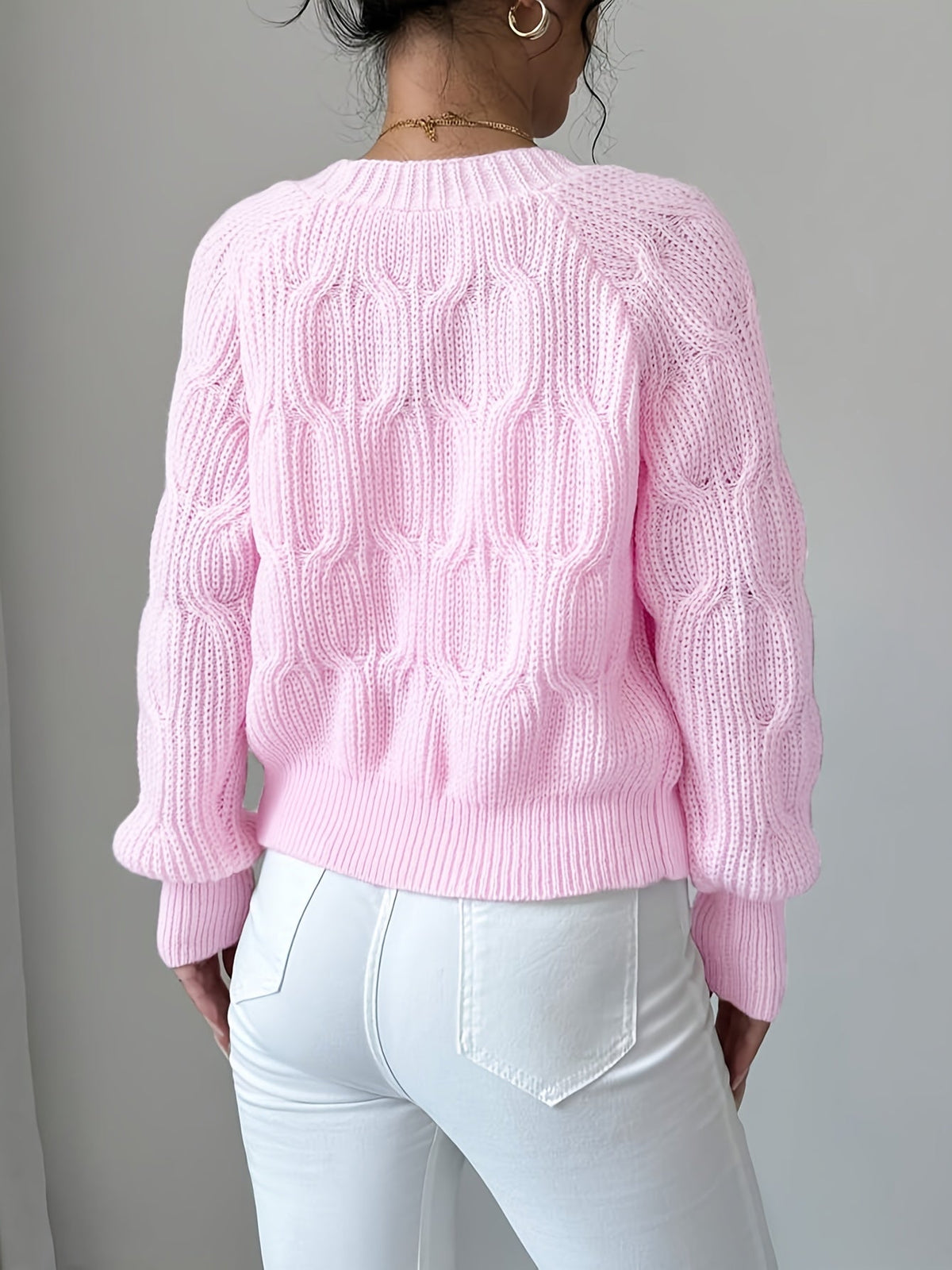 Alicia | Women's Soft Bow-Detail Long Sleeve Cardigan