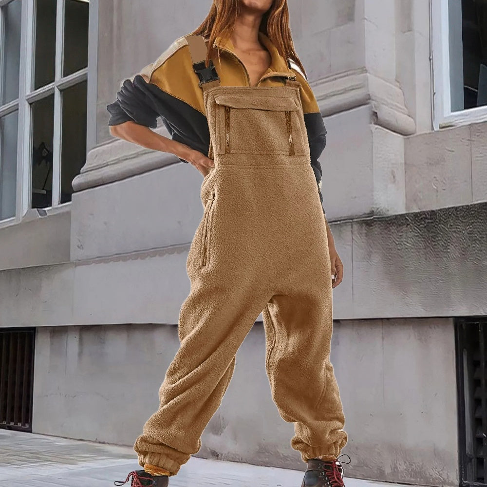 Marie - Adjustable Corduroy Fleece Jumpsuit
