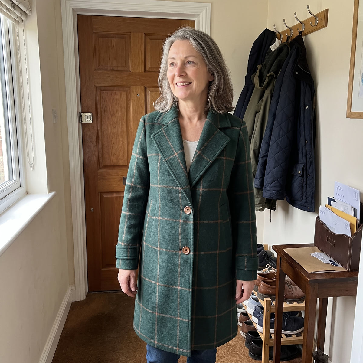 Coralie | Checkered Coat