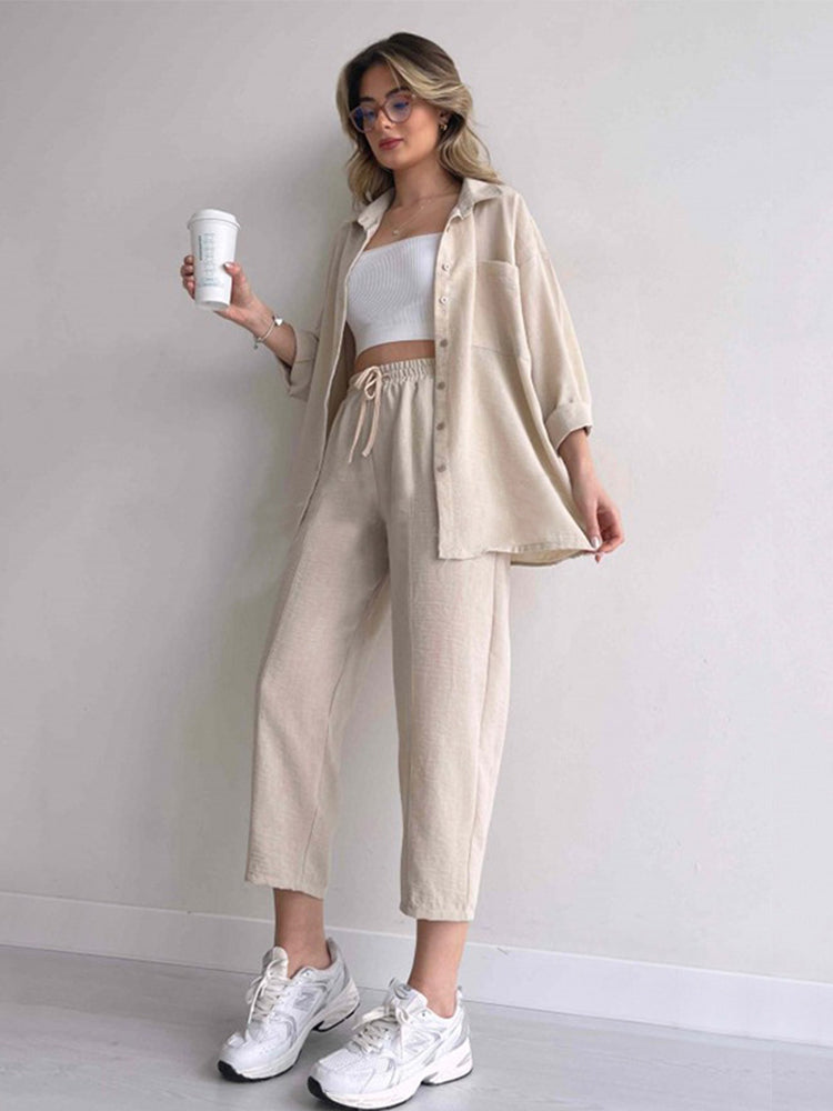 Carla | Elegant Linen Two Piece Set