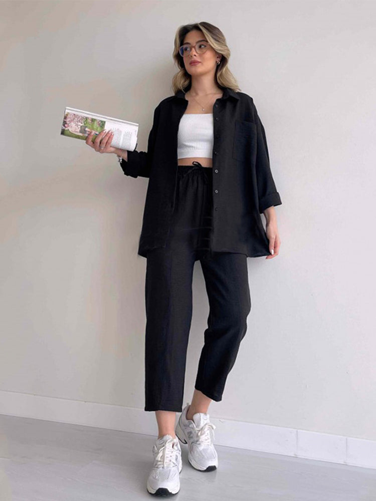 Carla | Elegant Linen Two Piece Set