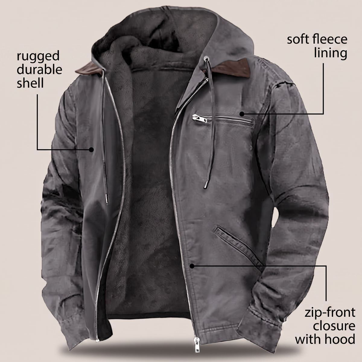 Wellington | Full-Zip Hood Jacket