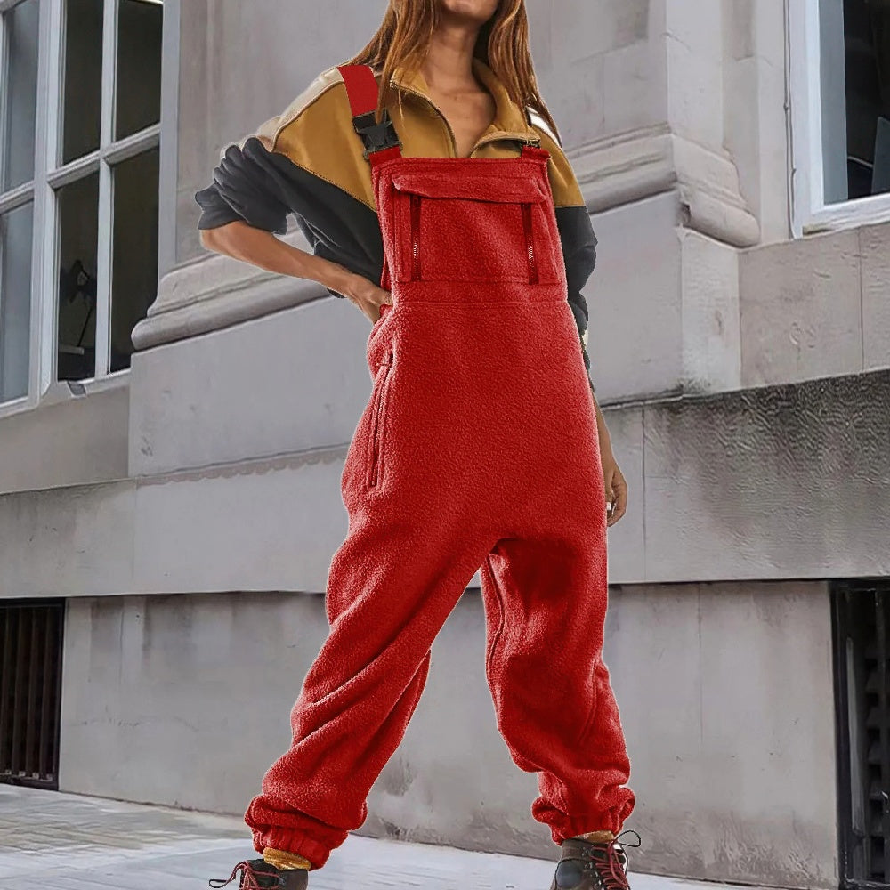 Marie - Adjustable Corduroy Fleece Jumpsuit