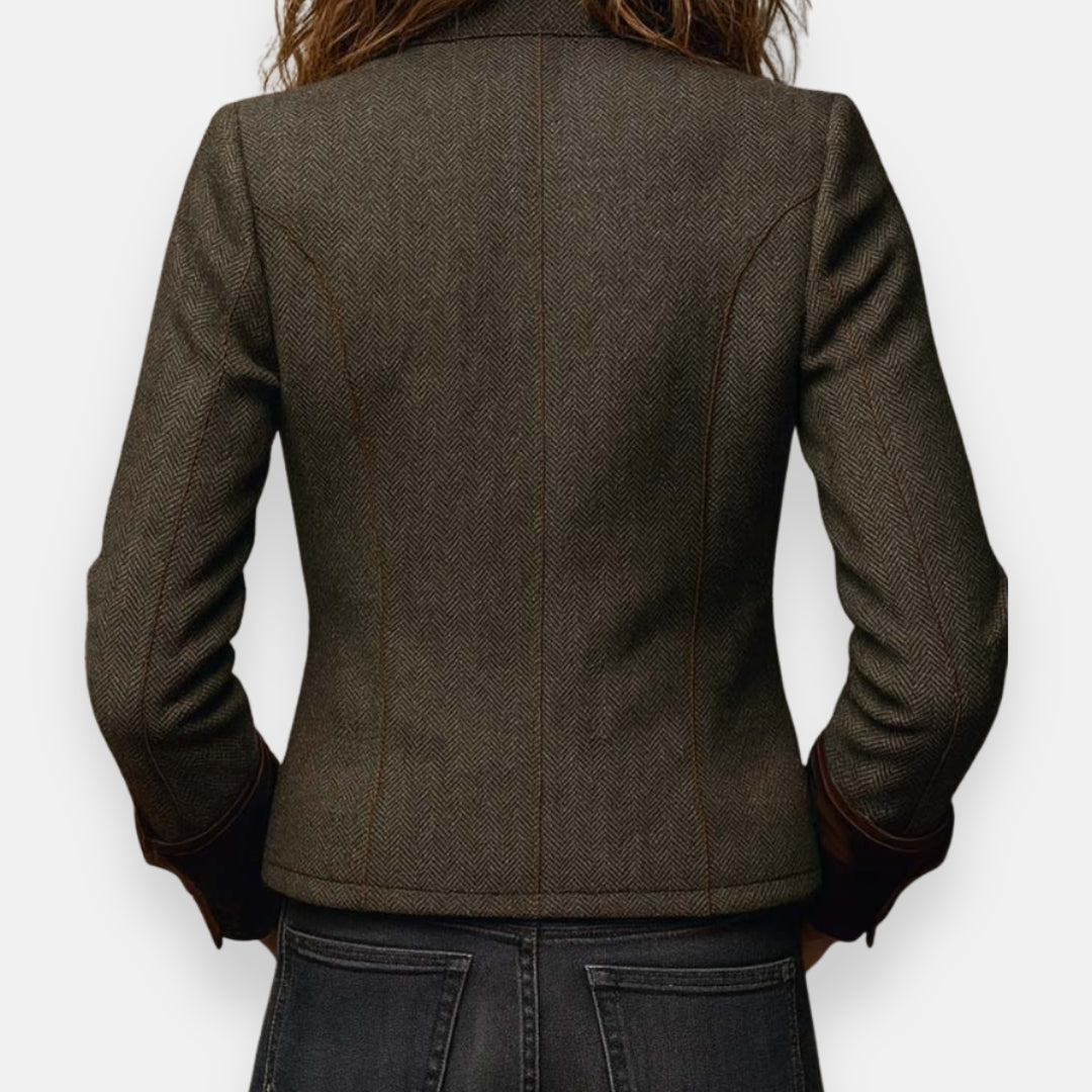 Theodora | Women'S Herringbone Tweed Jacket