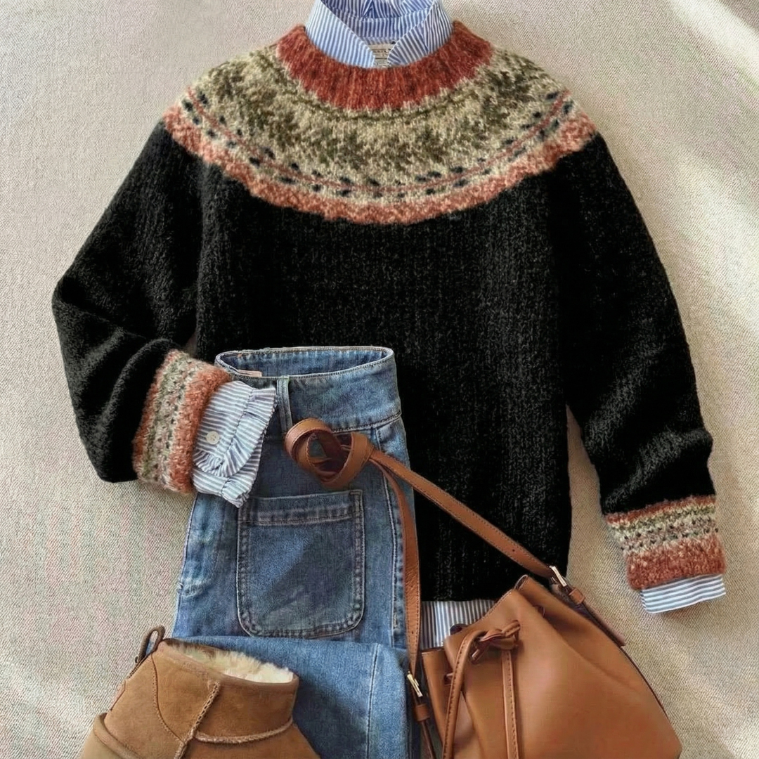 Maurine | Vintage Nordic Pattern Jumper