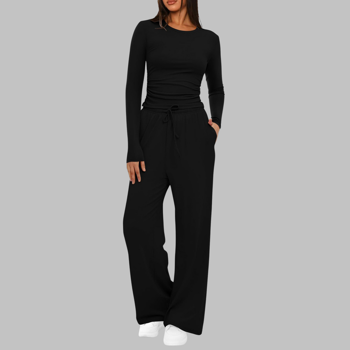 Alma | Women's Lounge Co Ord Set, Ruched Side Seams