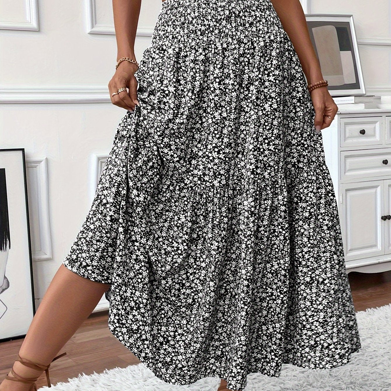 Elena | Floral Midi Skirt