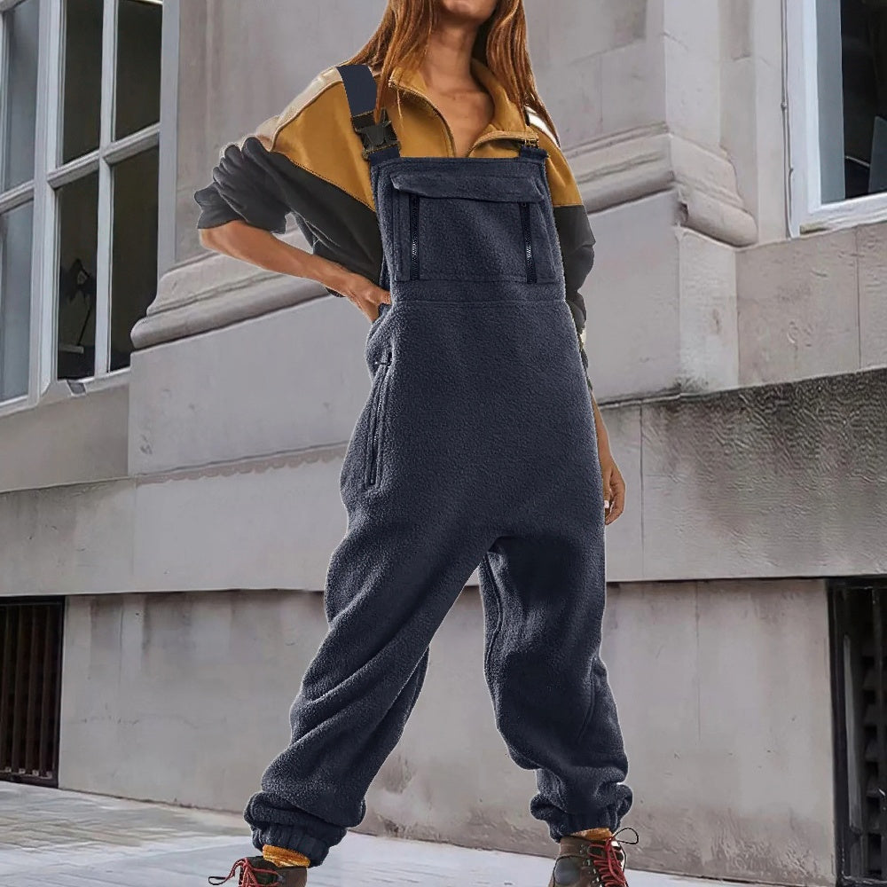 Marie - Adjustable Corduroy Fleece Jumpsuit