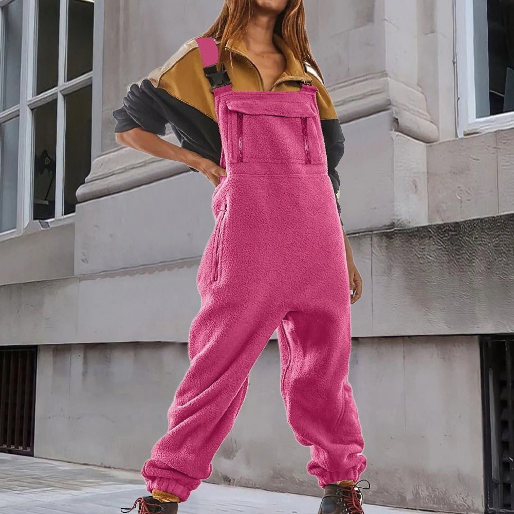 Marie - Adjustable Corduroy Fleece Jumpsuit