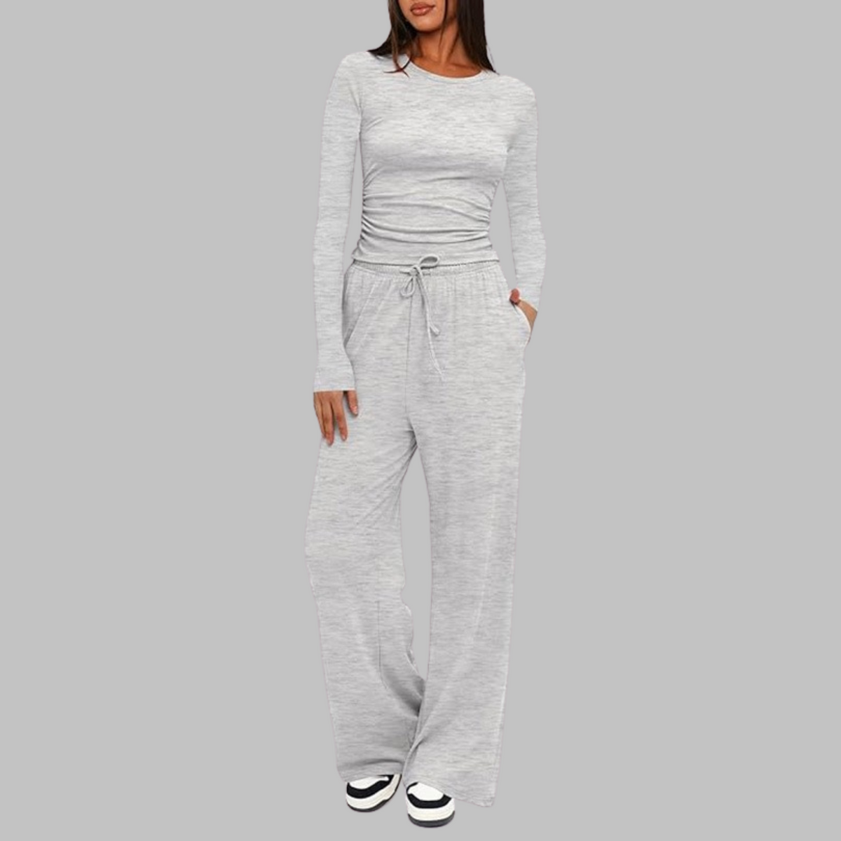 Alma | Women's Lounge Co Ord Set, Ruched Side Seams