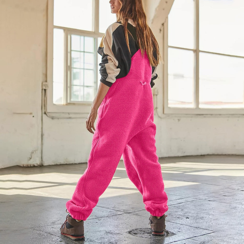 Marie - Adjustable Corduroy Fleece Jumpsuit