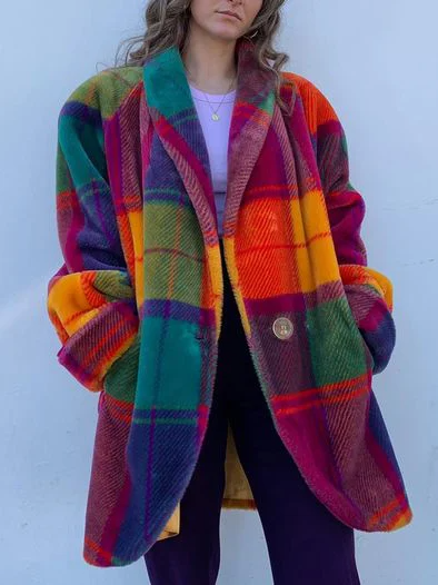 Bianca - Oversized Winter Plaid Coat