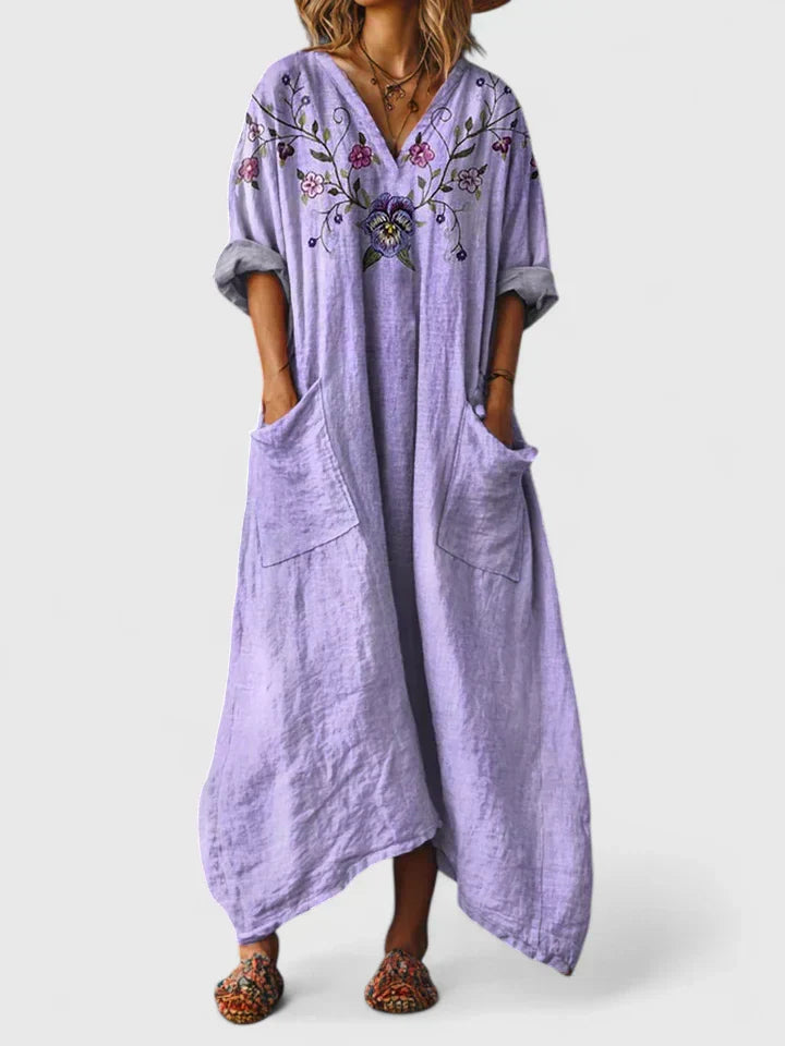 Thalysna | Embroidered Boho Dress