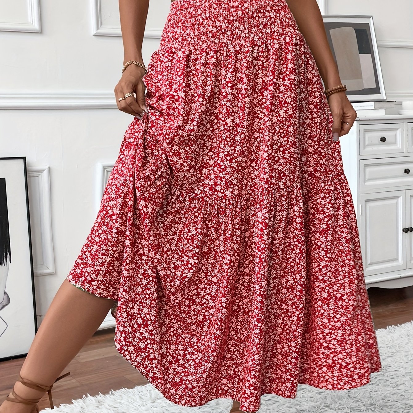 Elena | Floral Midi Skirt For Women