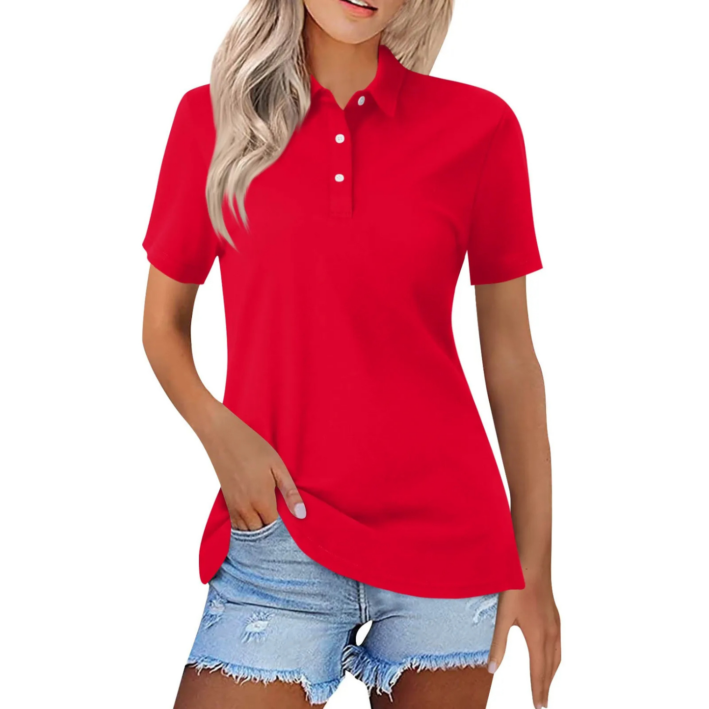 Alisa | Women's Minimalist Short Sleeve Polo Shirt