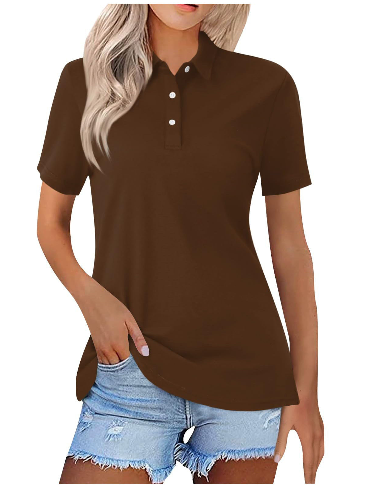 Alisa | Women's Minimalist Short Sleeve Polo Shirt