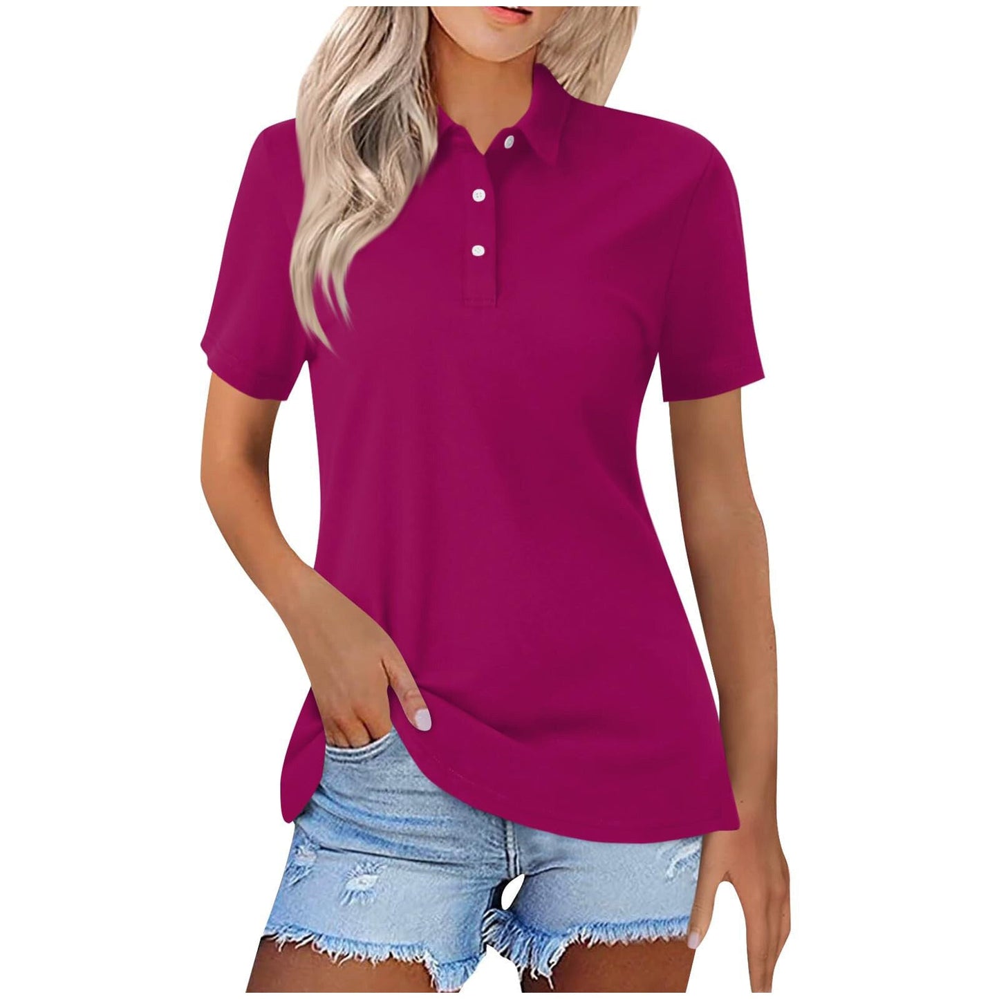 Alisa | Women's Minimalist Short Sleeve Polo Shirt