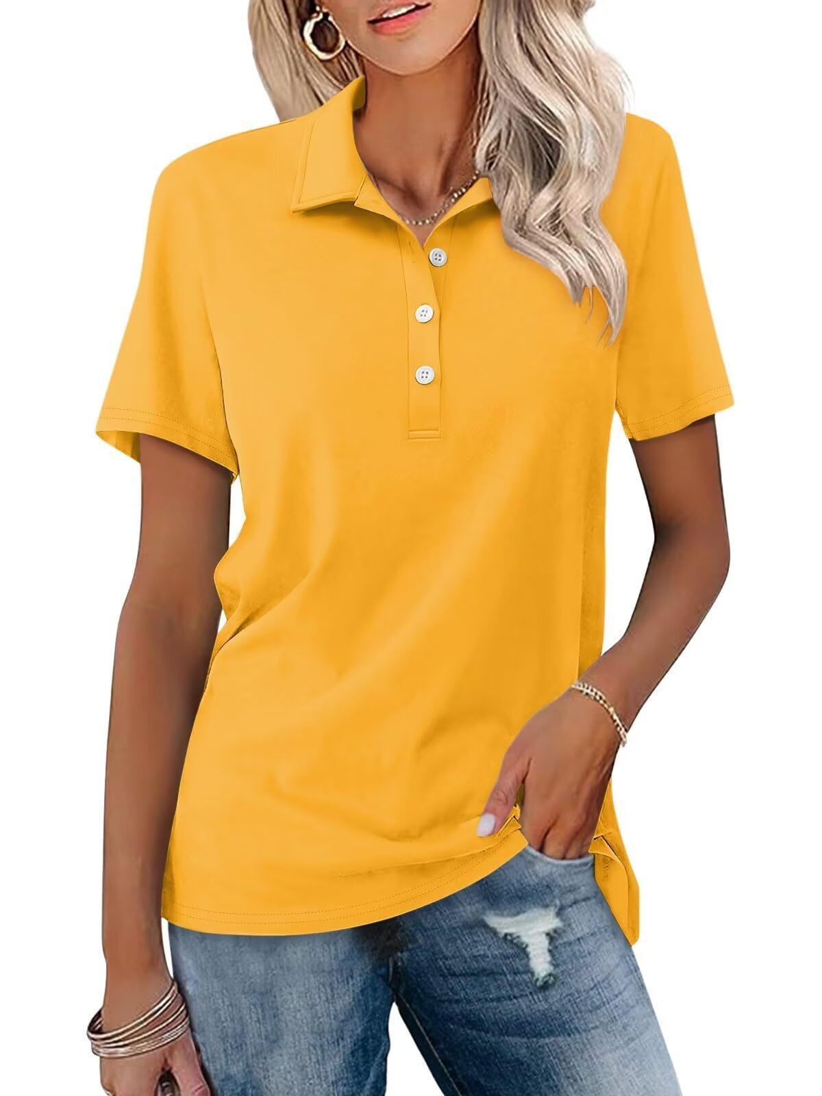 Alisa | Women's Minimalist Short Sleeve Polo Shirt